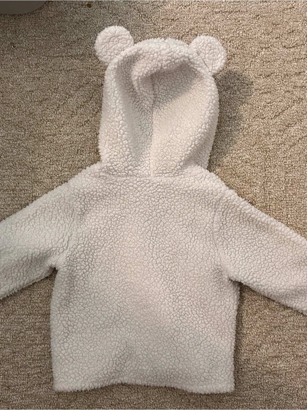 Old Navy Cream Sherpa Hooded Jacket with Ear Details